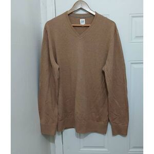 Gap mens large TALL camel color sweater soft cotton longsleeve pullover